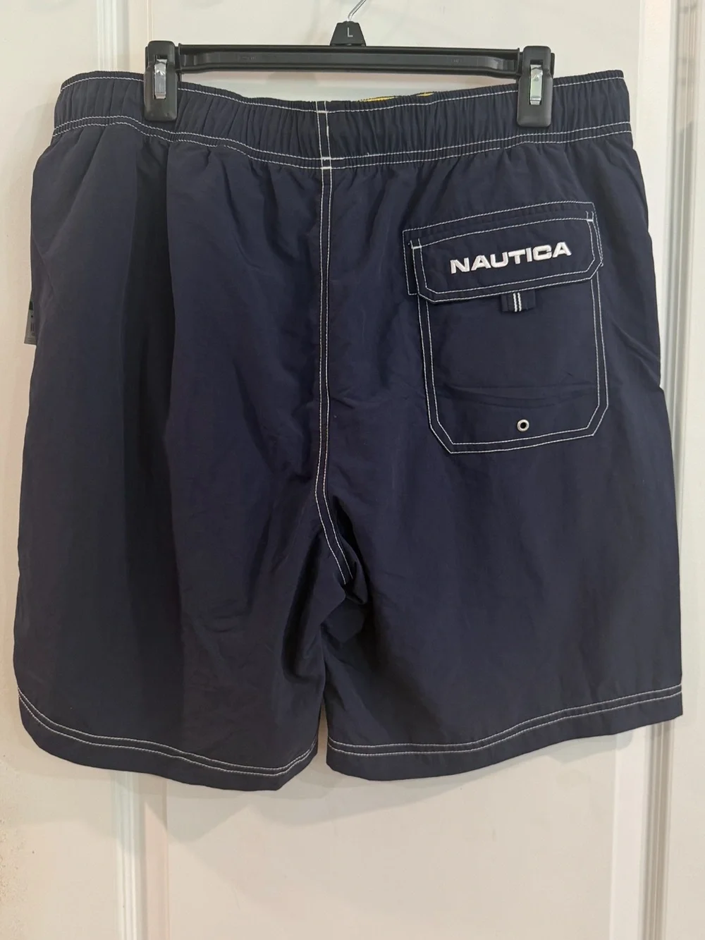 Nautica Men's Dark Navy Swim Shorts with Back Pocket
